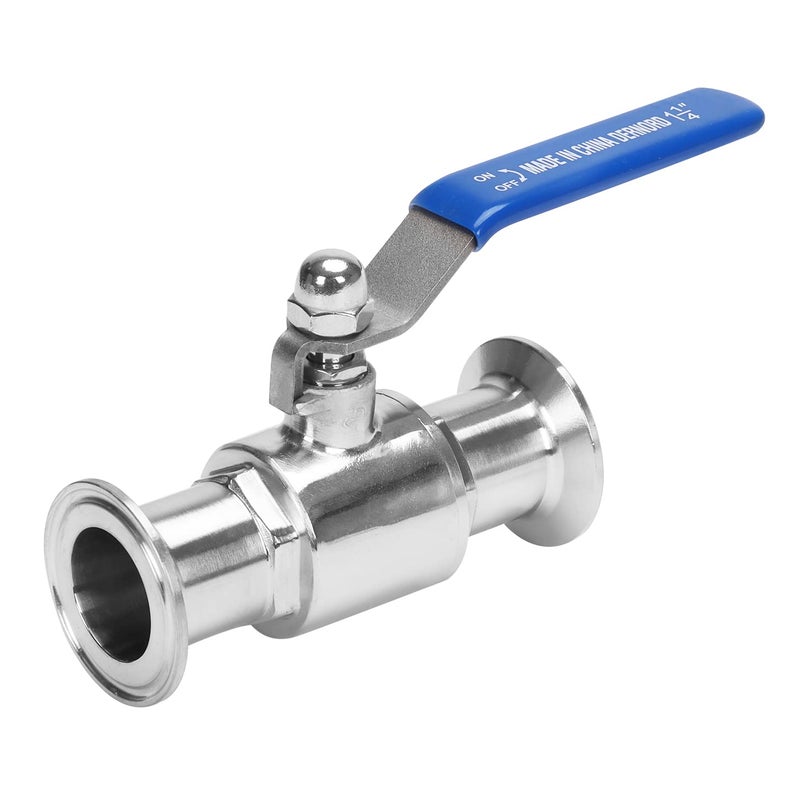DERNORD 1.5" Tri-Clamp Ball Valve Stainless Steel 304,PTFE Lined. (1 inch Tube OD) - Image 1
